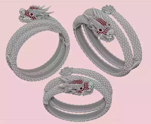 Bracelet Dragon 3D print model