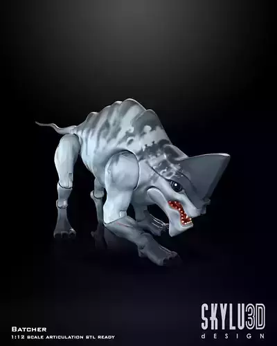 Batcher lurca hound One12 scale articulation STL files