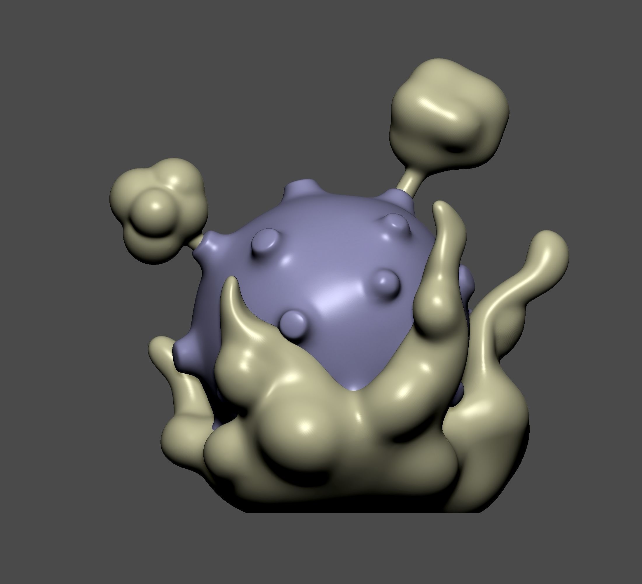Pokemon - Koffing  3D print model_3