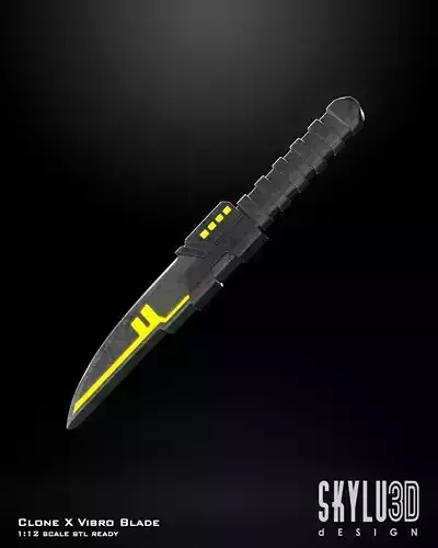 Clone X vibro blade One12 scale 3d print stl file