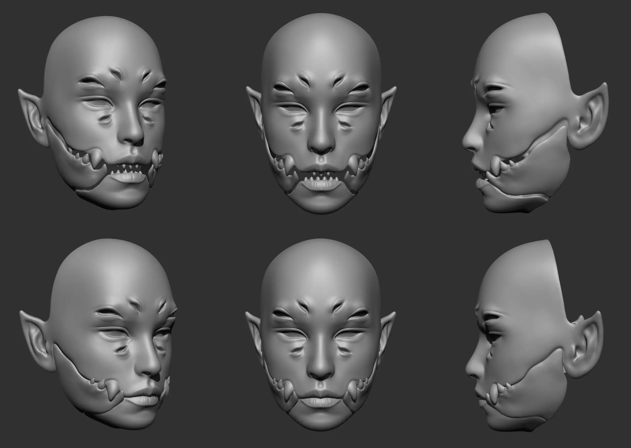 Toothy Mask for 3D printing 3D print model