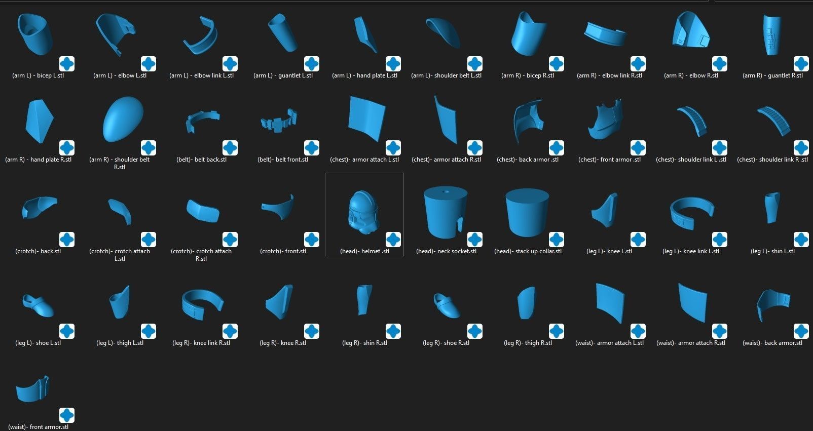 One6 Scale Phase 2 Clone Trooper Armor 3d Print STL files 3D print model_1