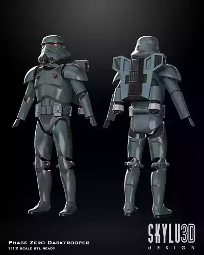 Phase Zero Dark trooper One12 scale STL files