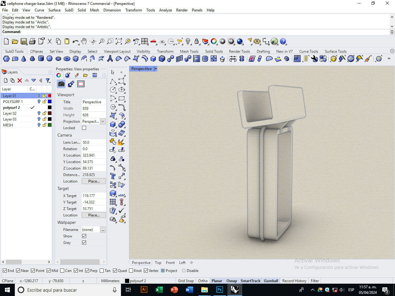 Cellphone charger base 3D print model_11