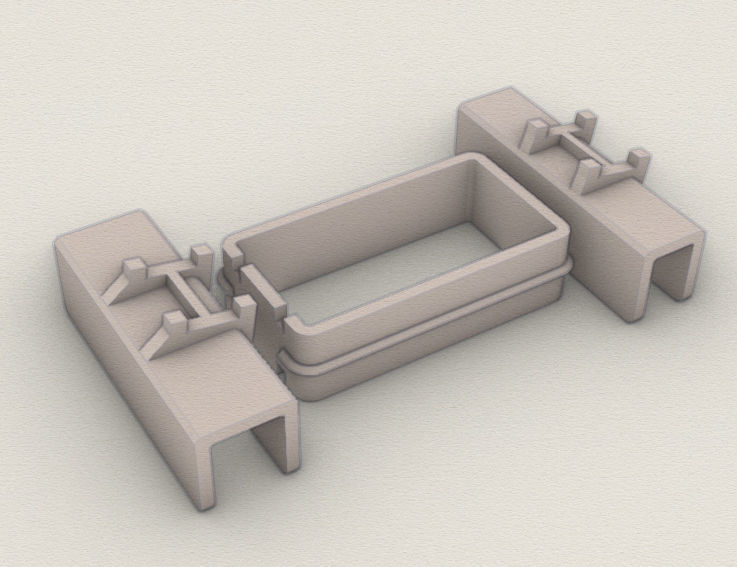 Cellphone charger base 3D print model_16