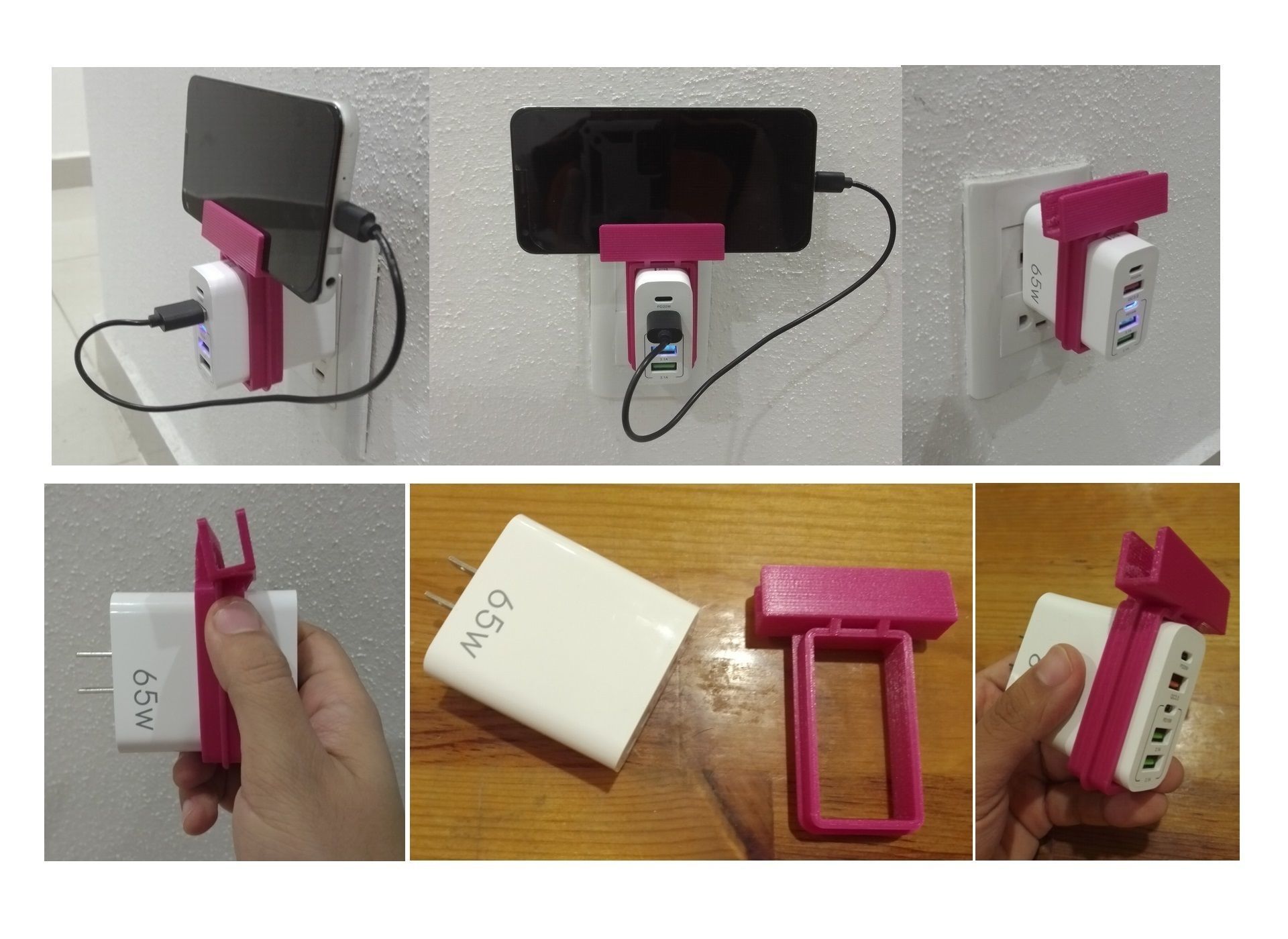 Cellphone charger base 3D print model_1