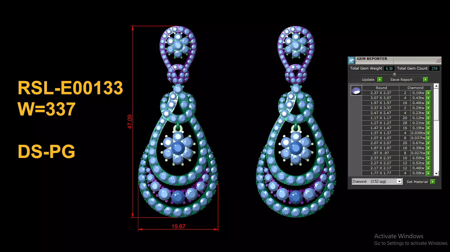 Fantastic Earring really popular in Asia Free 3D print model