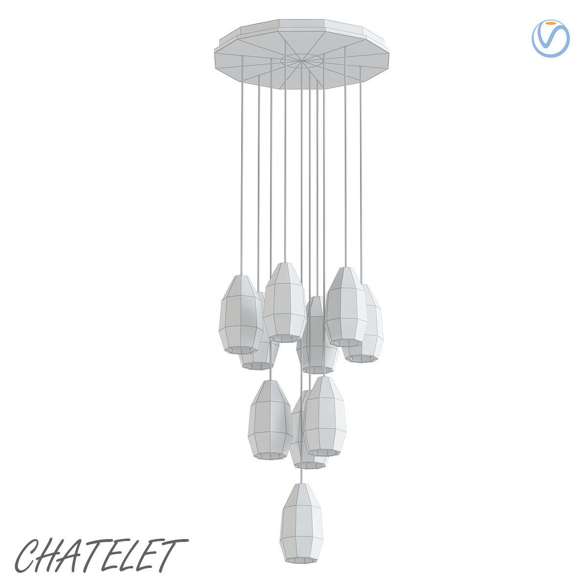 CHATELET CIRCULAR CHANDELIER 3D model_1