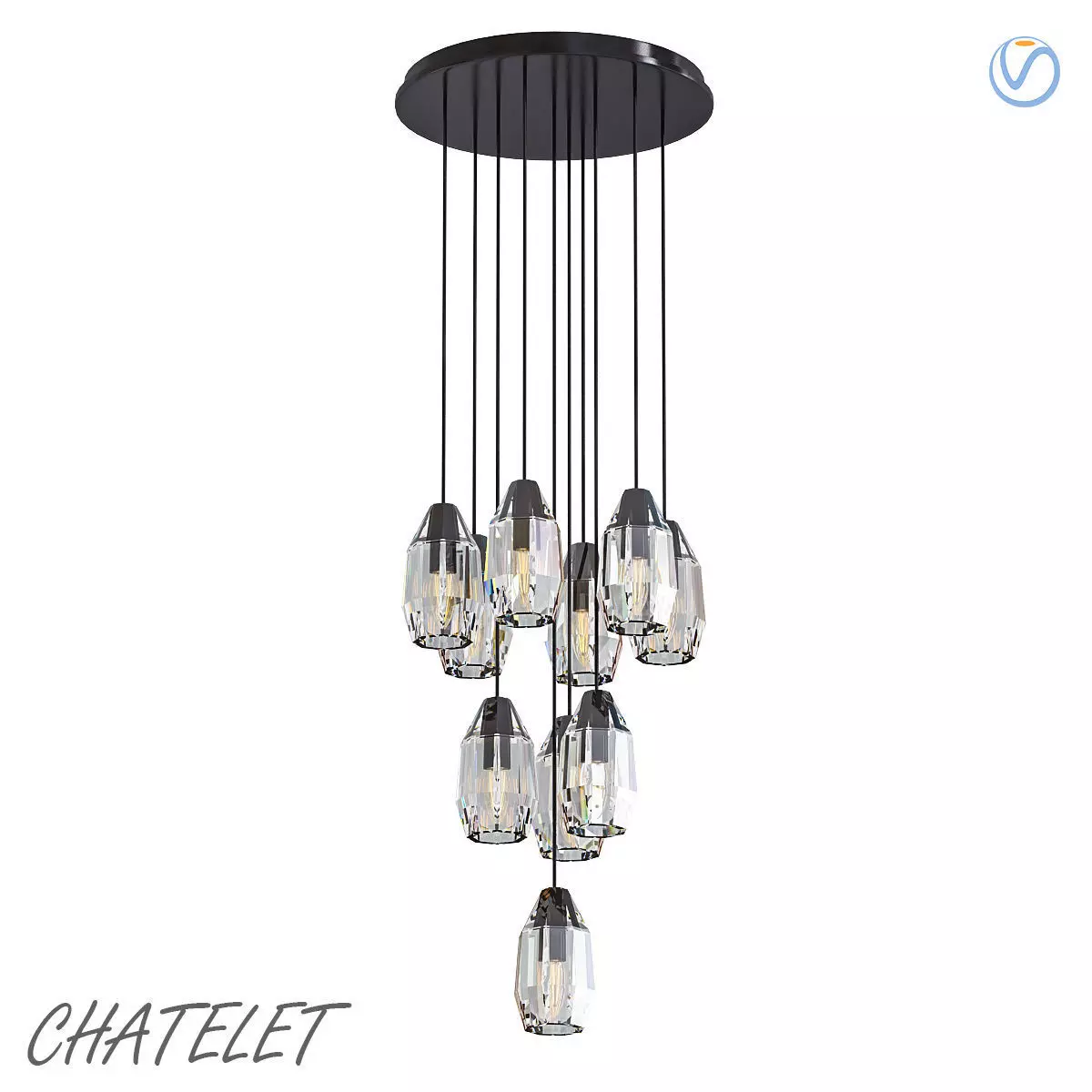 CHATELET CIRCULAR CHANDELIER 3D model_0
