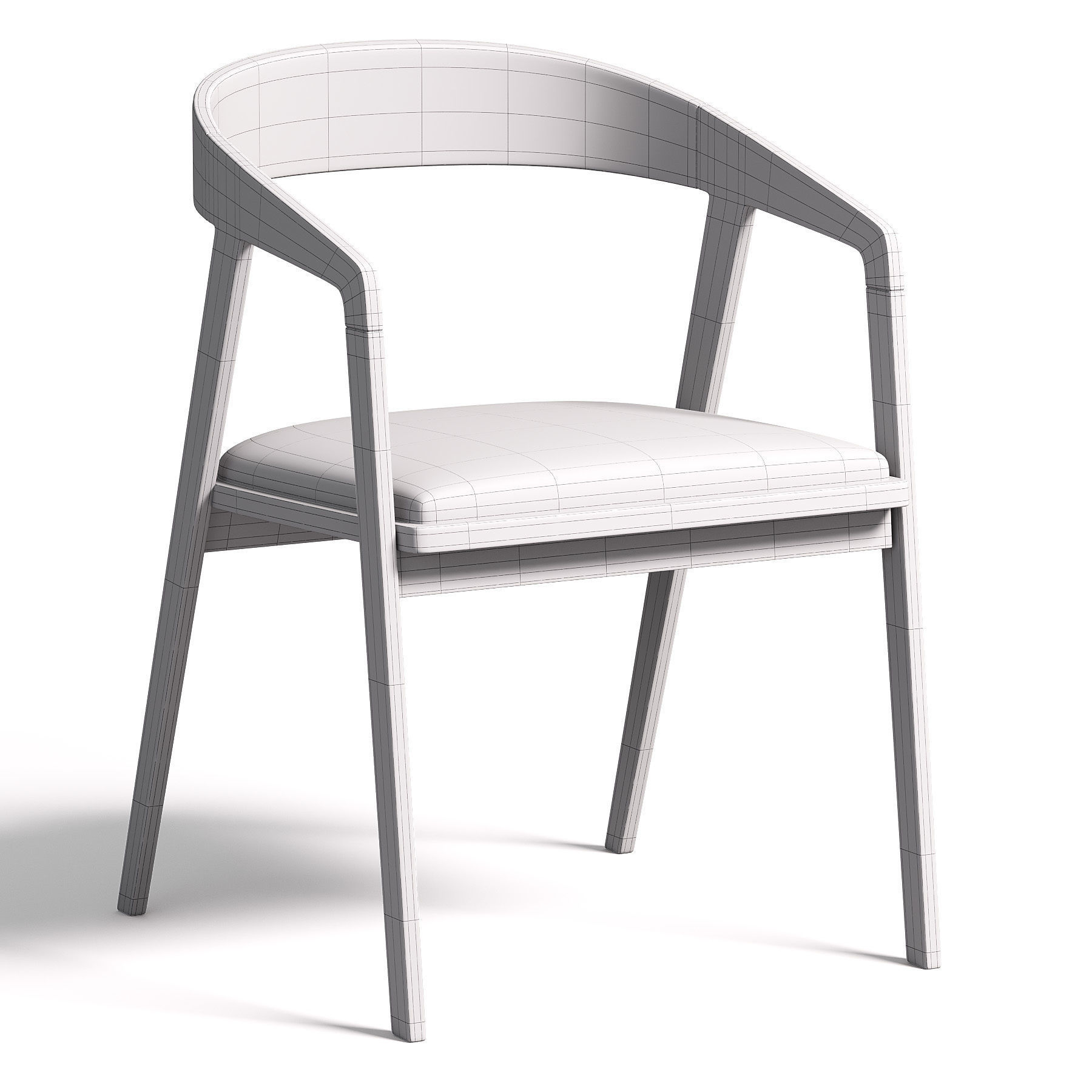 Wholesale restaurant newest wooden Dining Chair 3D model_3