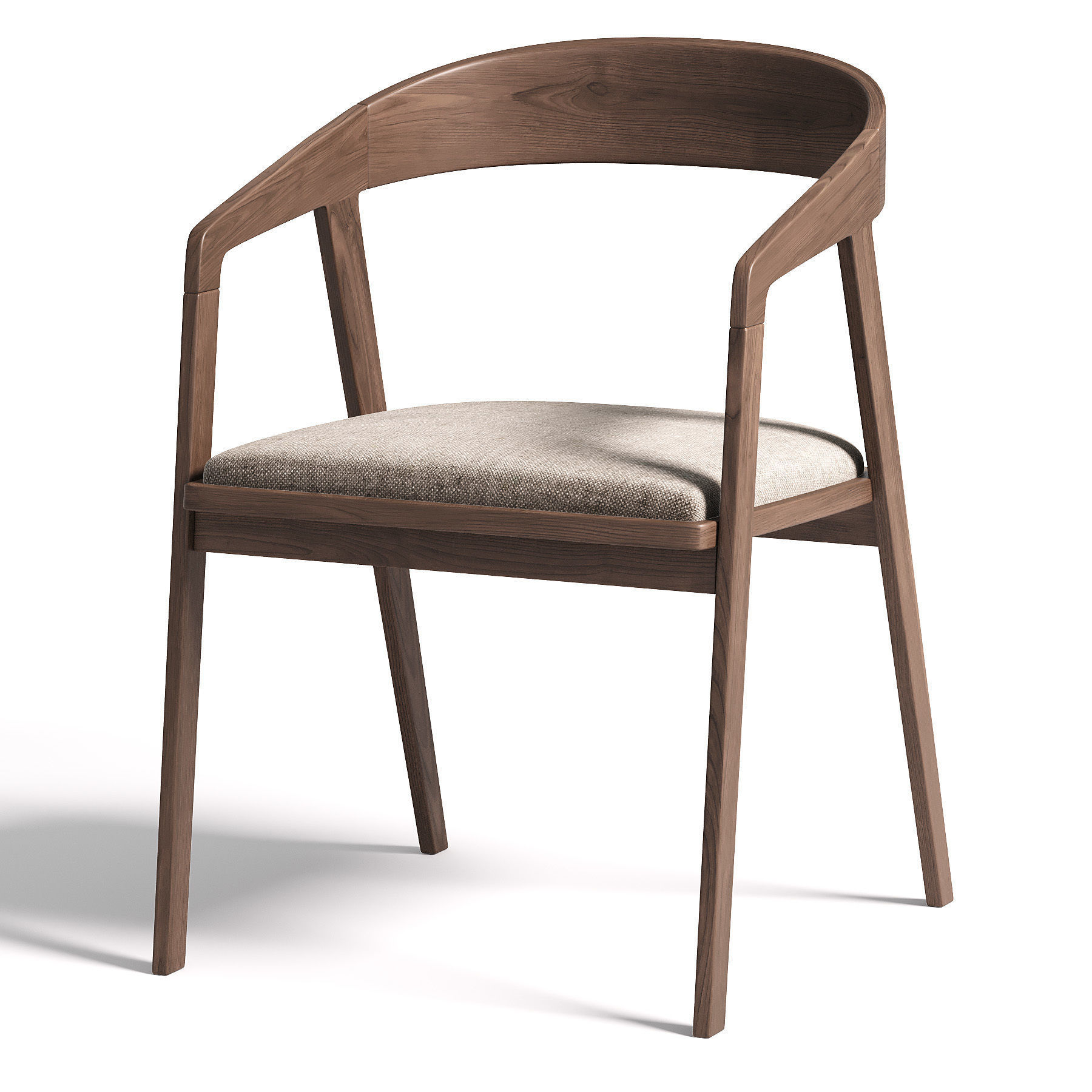 Wholesale restaurant newest wooden Dining Chair 3D model_1