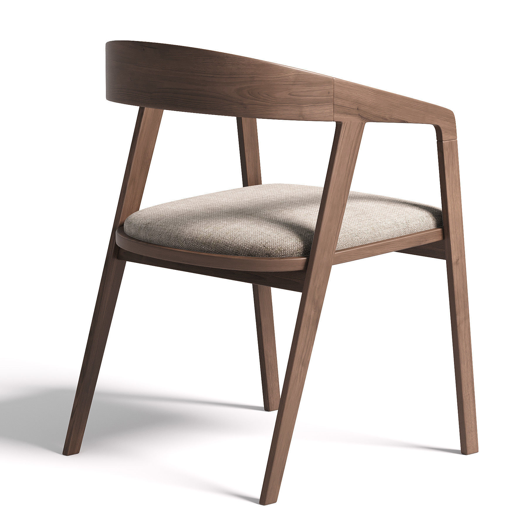 Wholesale restaurant newest wooden Dining Chair 3D model_2