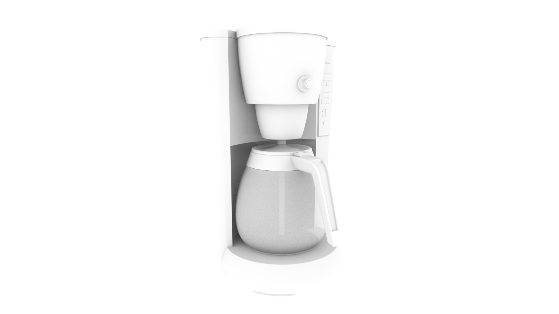 Coffee maker kitchen appliance Low-poly 3D model_11