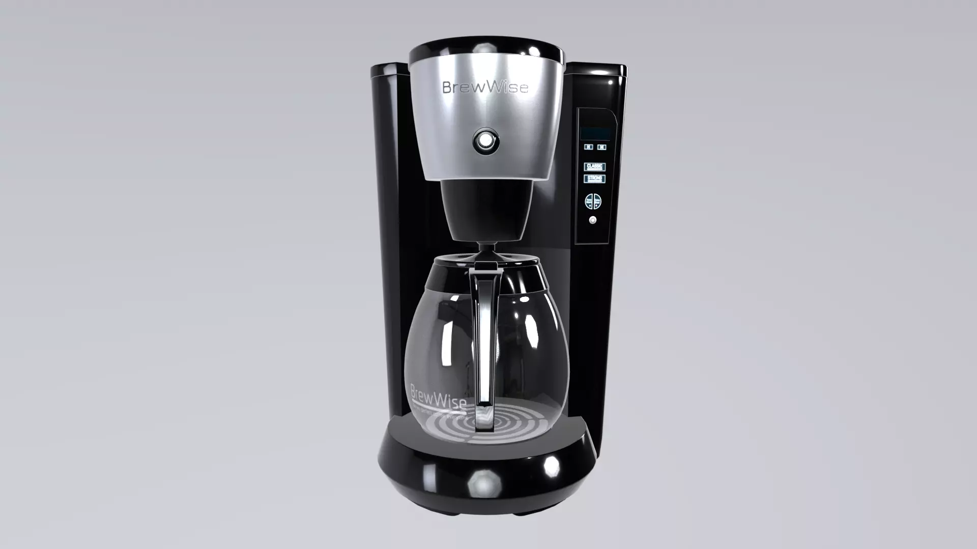 Coffee maker kitchen appliance Low-poly 3D model_0