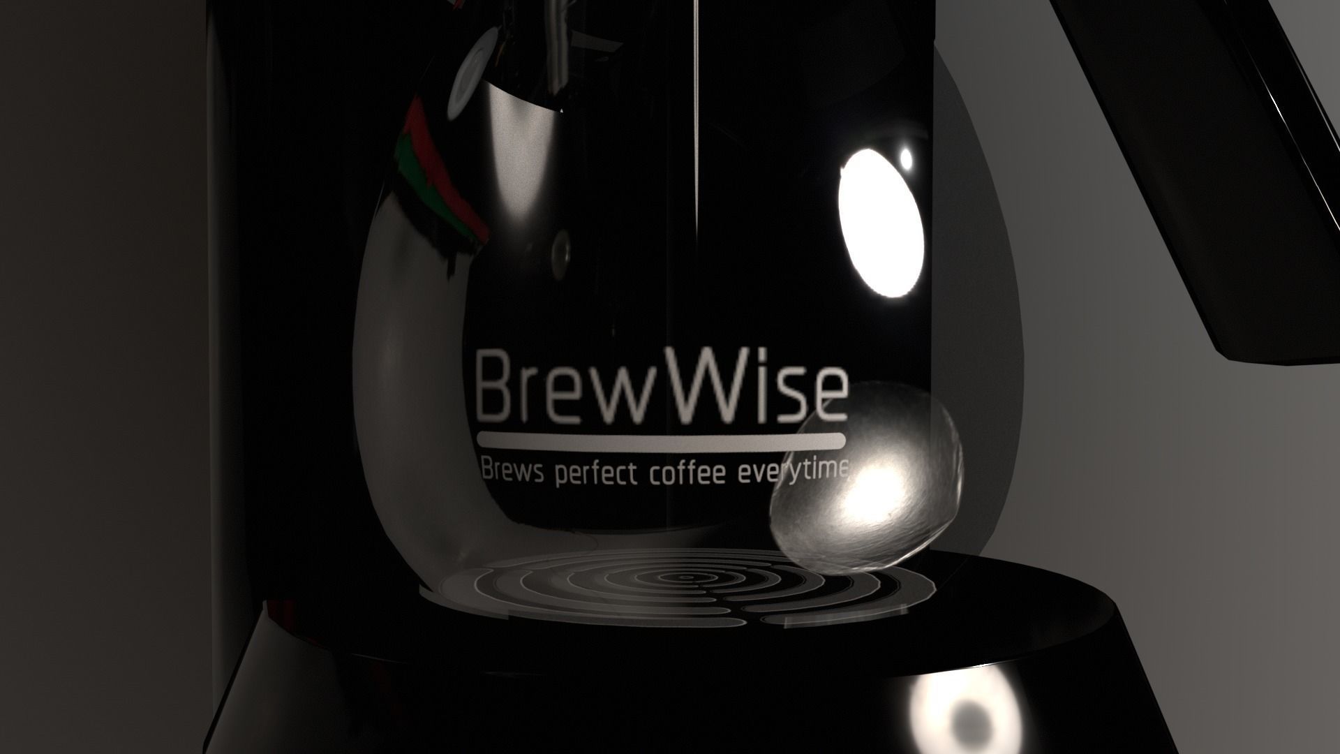 Coffee maker kitchen appliance Low-poly 3D model_9