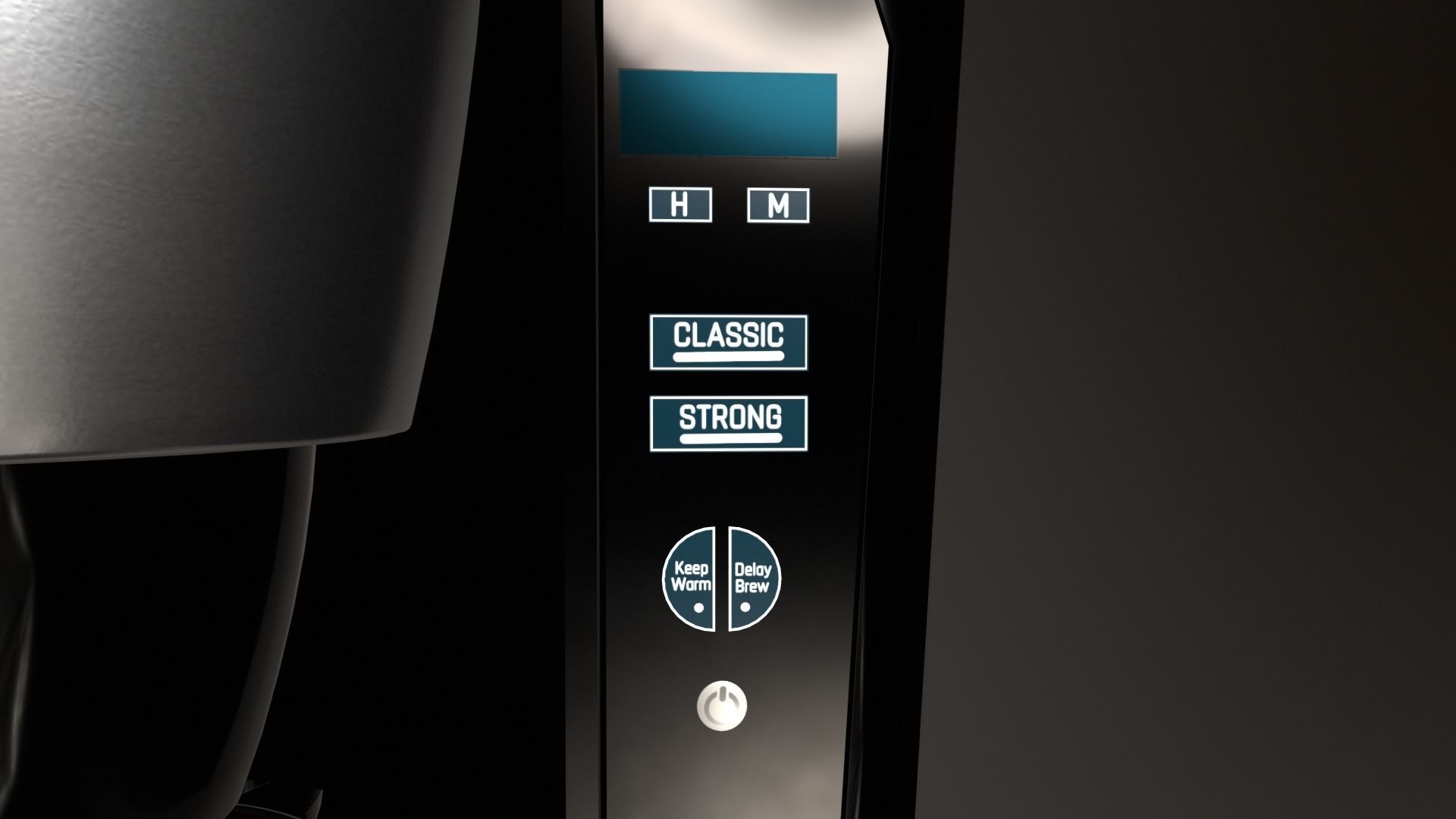 Coffee maker kitchen appliance Low-poly 3D model_7