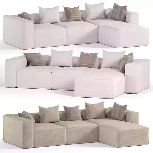 Sofa Rinconera Modular Con Reposapies Lennon