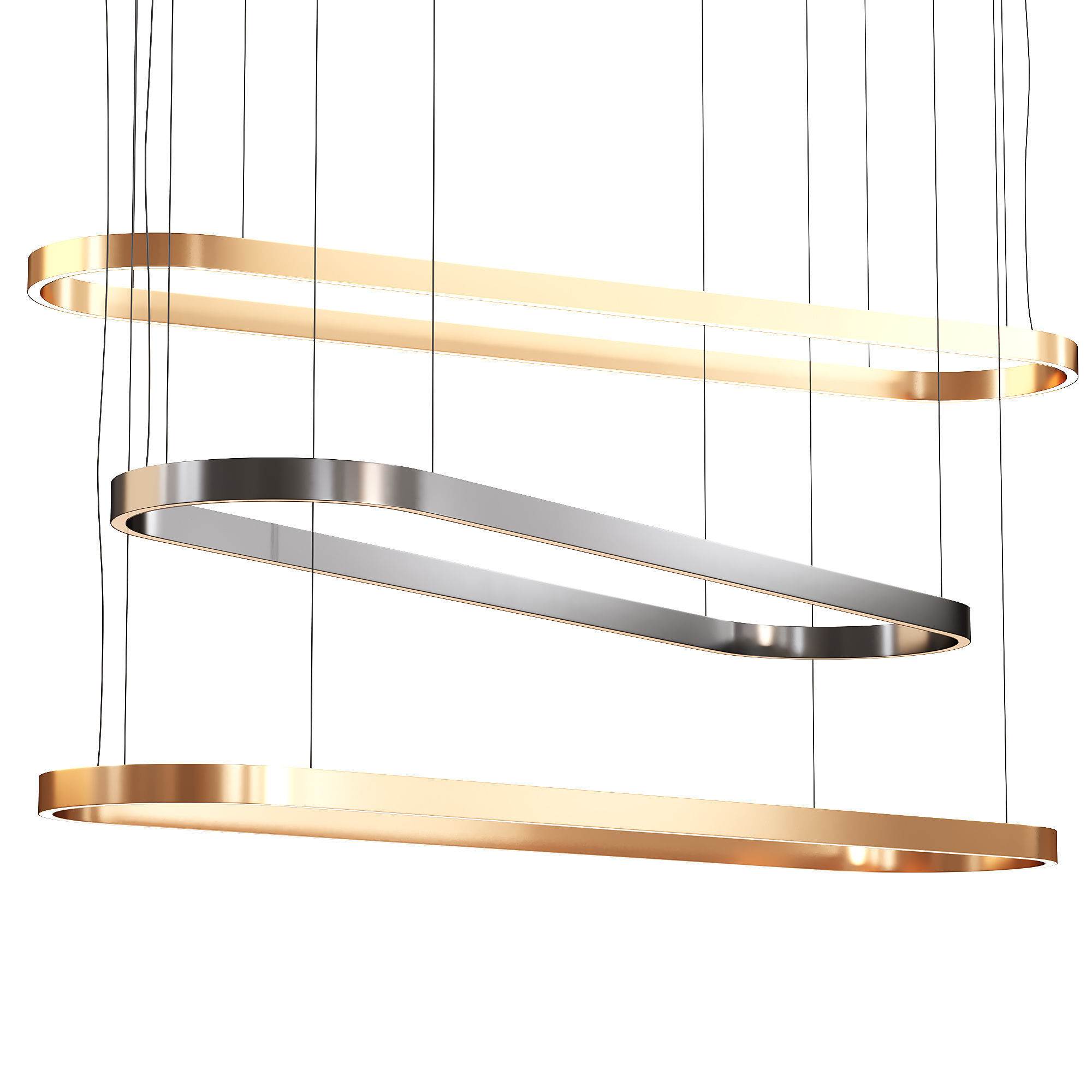 Euroluce Lampadari Profile Oval Pendant Lamp 3D model_1