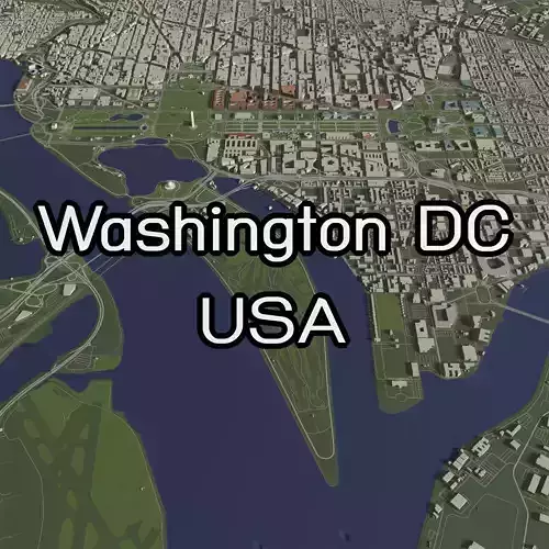 Washington DC USA - city and urban 3D model