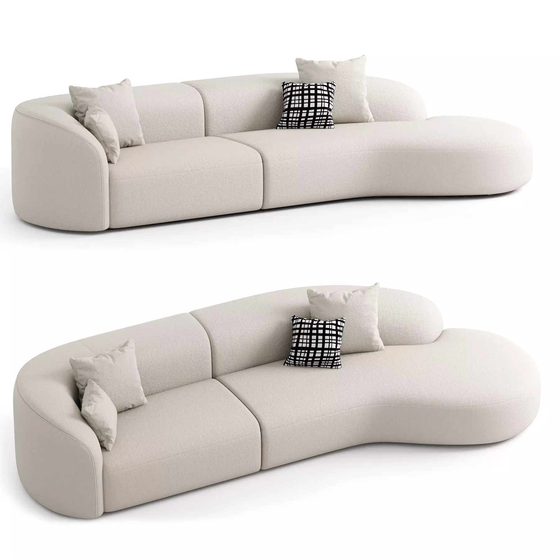 Pozzallo Berber Fleece Sofa 3D model