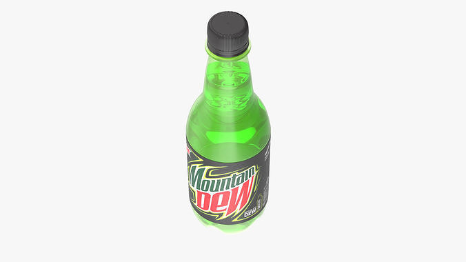 Mountain Dew Soft Drink Neon Bottle 3D model 5