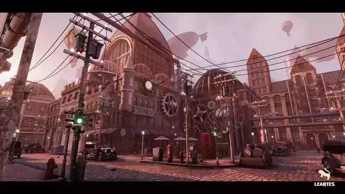 Steampunk - Victorian Environment Megapack Low-poly 3D model