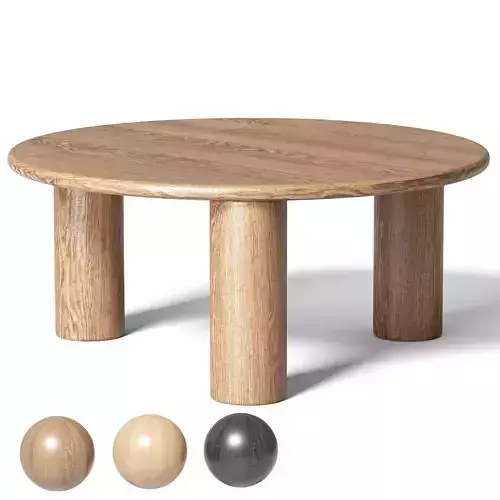 Table Basse Ronde Bois de Chene Didi
