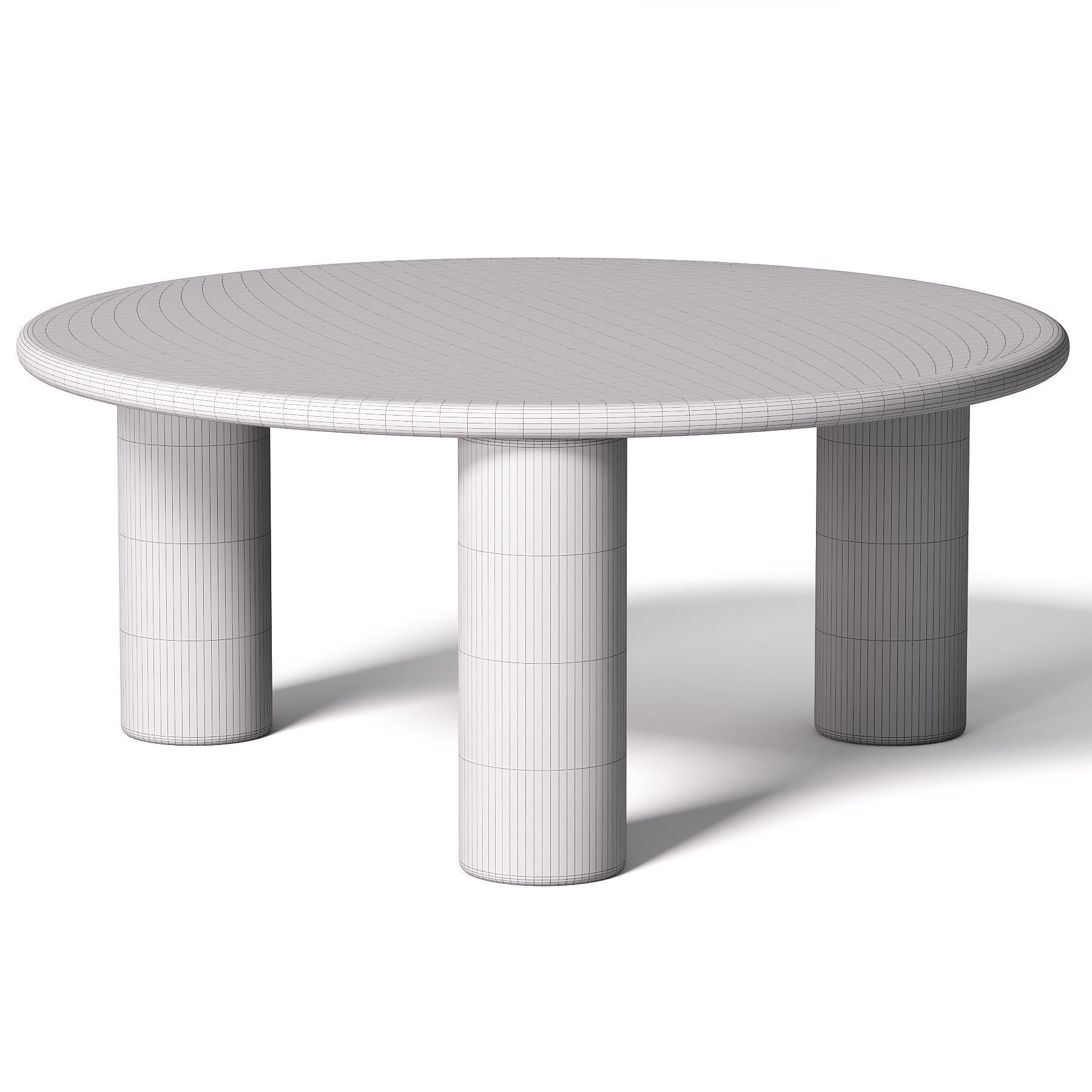 Table Basse Ronde Bois de Chene Didi 3D model_4