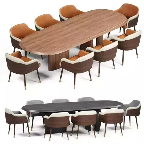 MUDI Chair And Bonaldo Padiglioni Dining Table