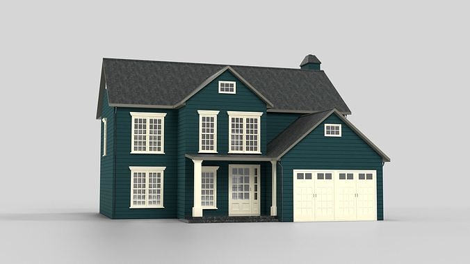 British House Design 08T3  Low-poly 3D model