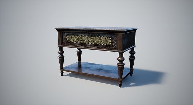Bedroom Table  Nightstand Low-poly 3D model
