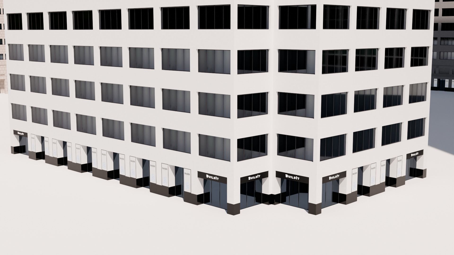 Tall Buildings - Skyscrapers  Low-poly 3D model_10