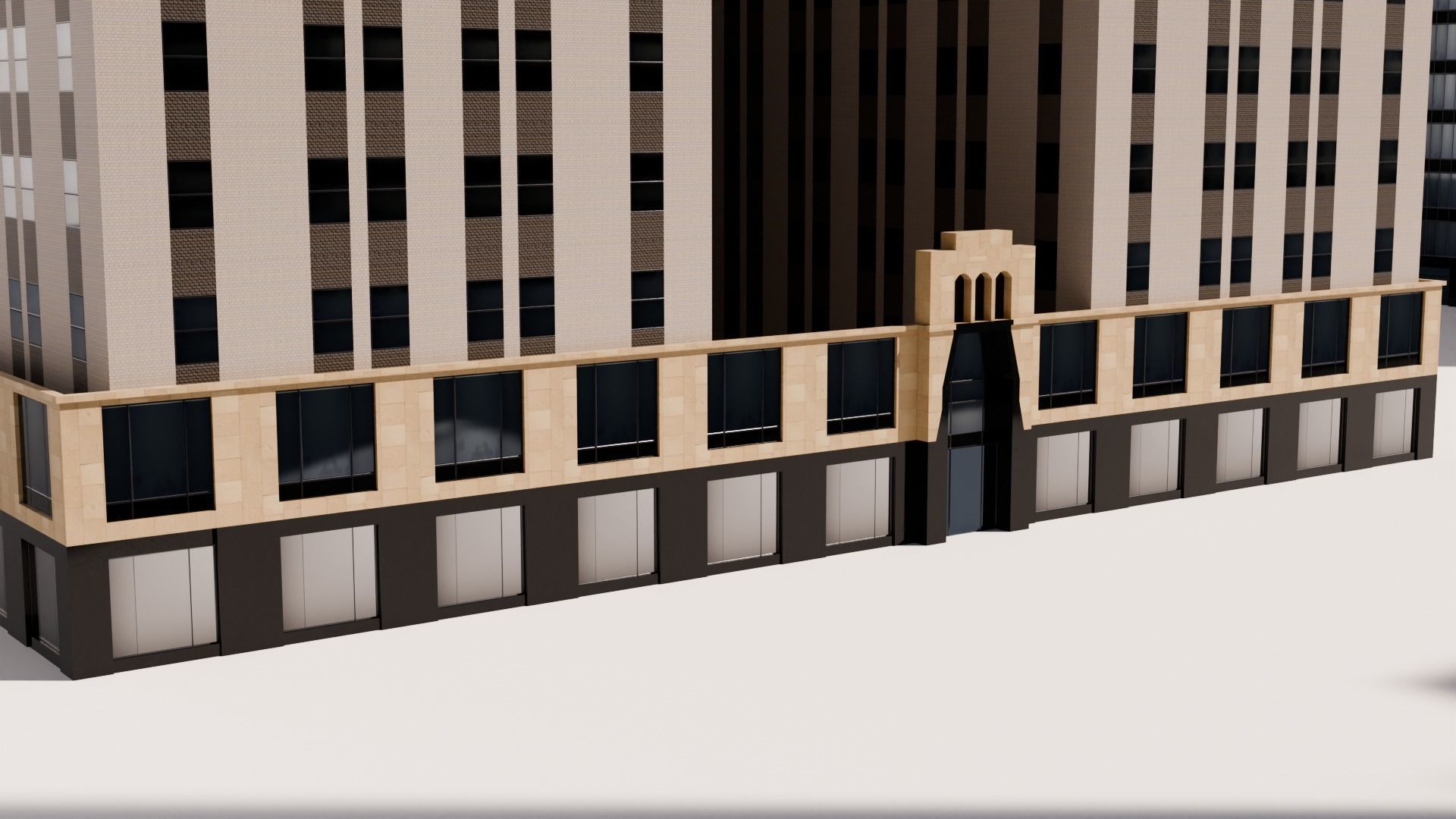 Tall Buildings - Skyscrapers  Low-poly 3D model_12