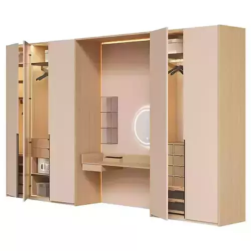 Lema wardrobe with makeup table Next 3D model