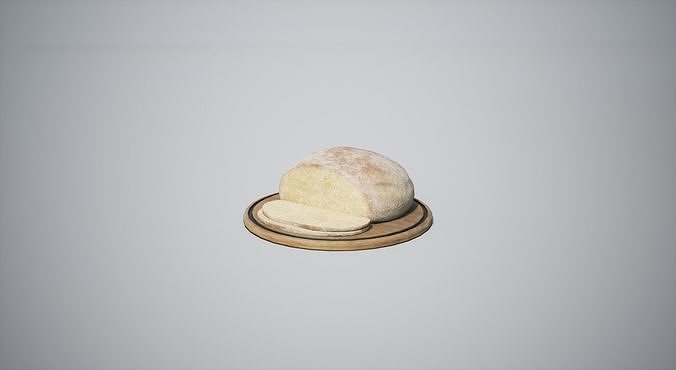 Bread Low-poly 3D model 4