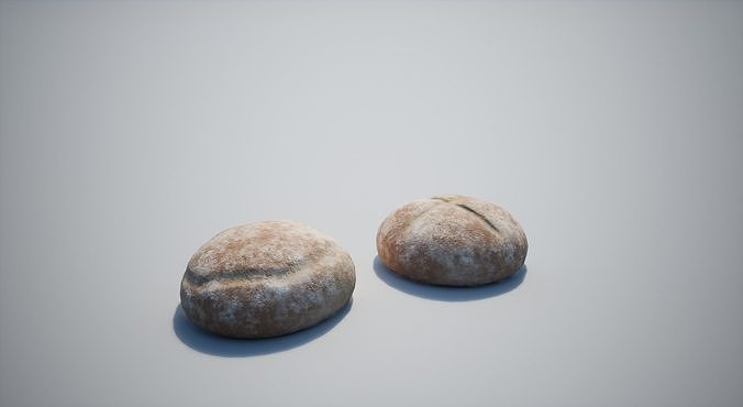 Bread Low-poly 3D model 6