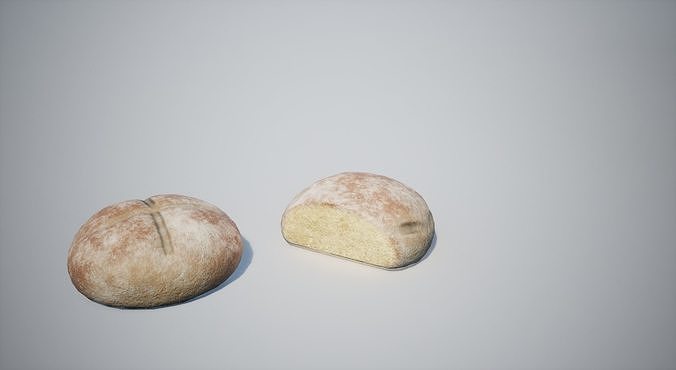 Bread Low-poly 3D model 5