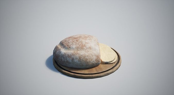 Bread Low-poly 3D model 3