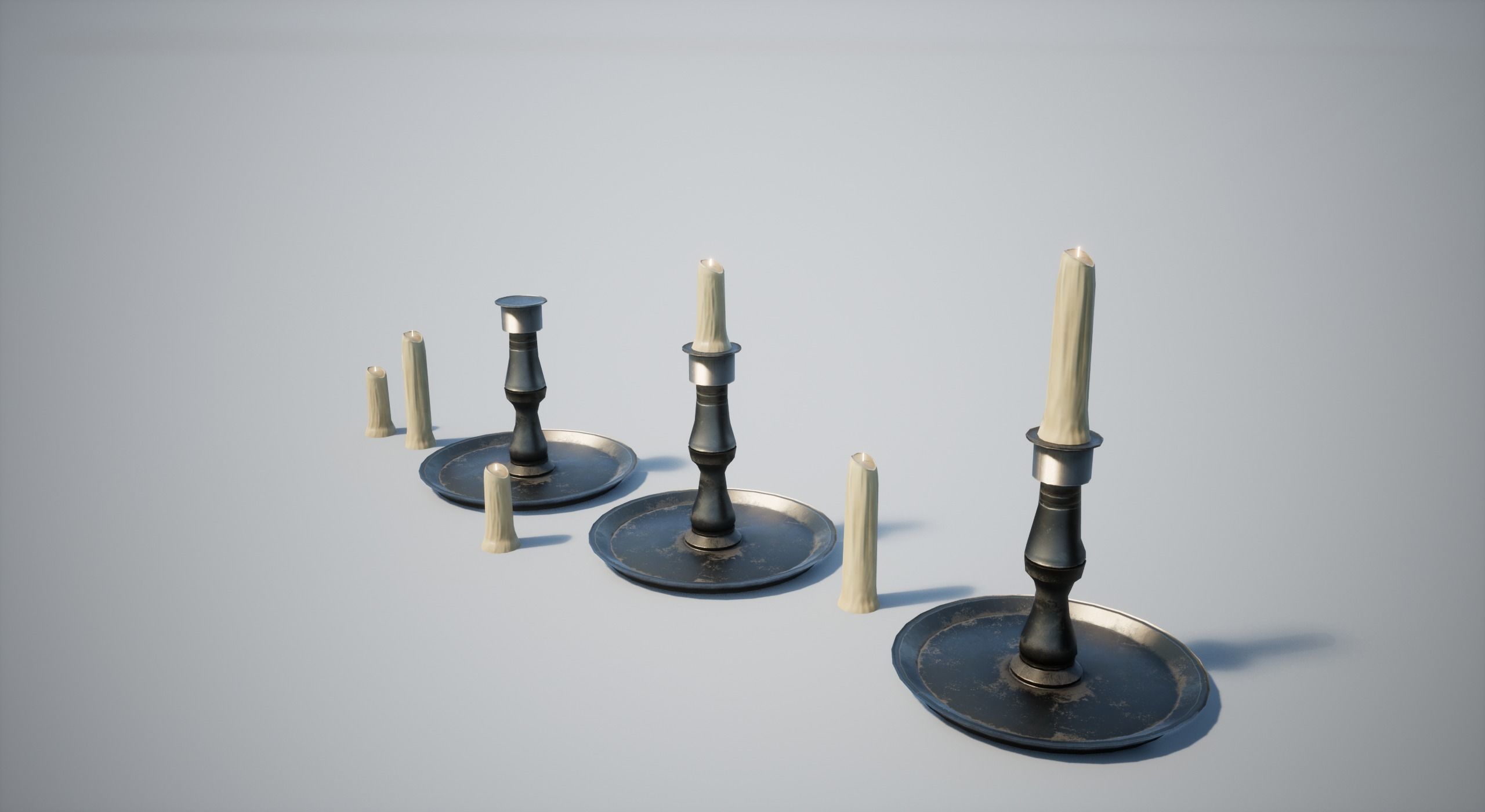 Candles Asset Pack Low-poly 3D model_9