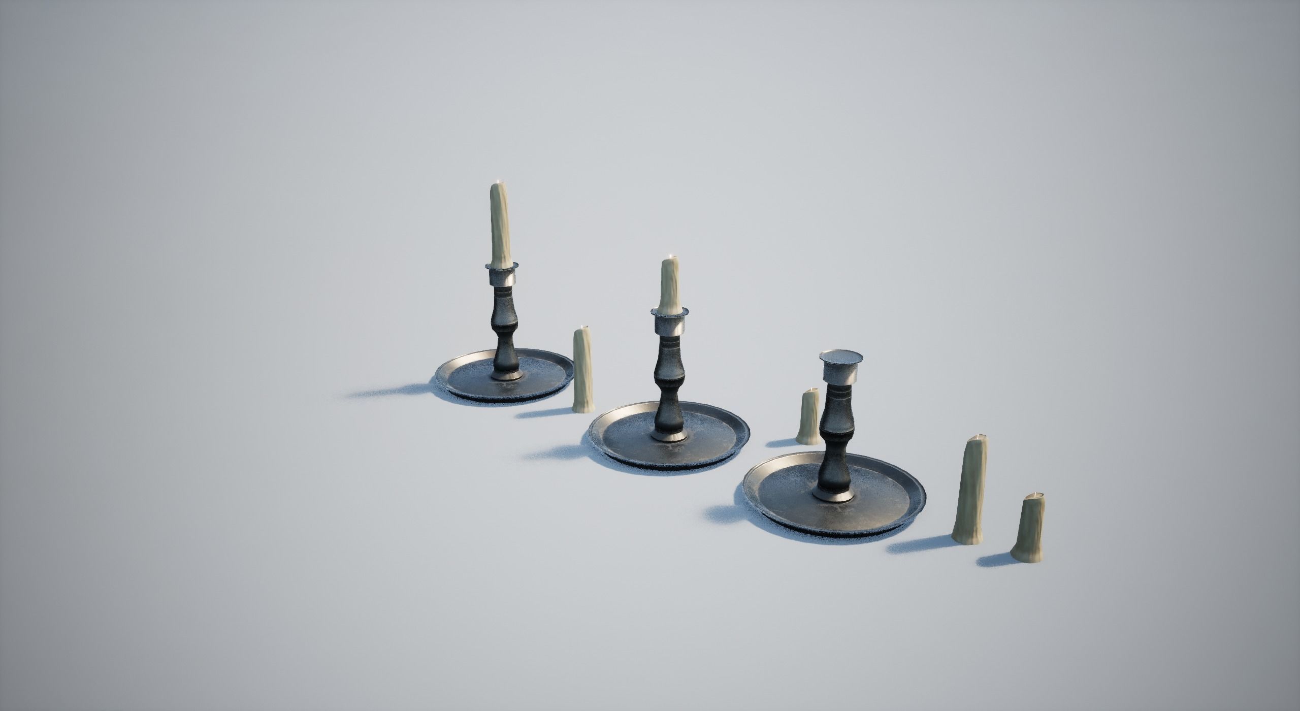 Candles Asset Pack Low-poly 3D model_6