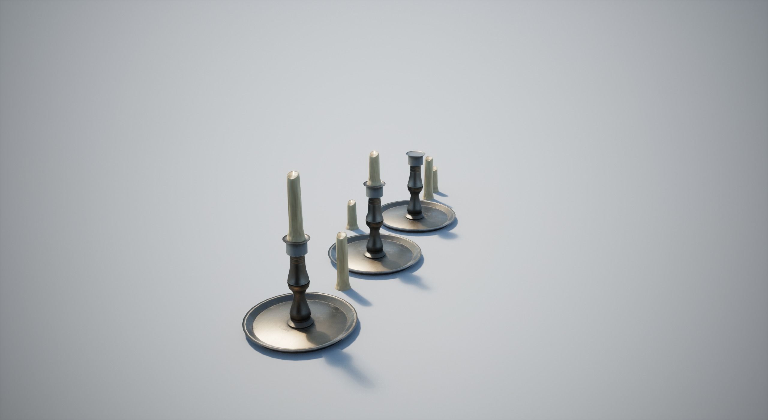 Candles Asset Pack Low-poly 3D model_7