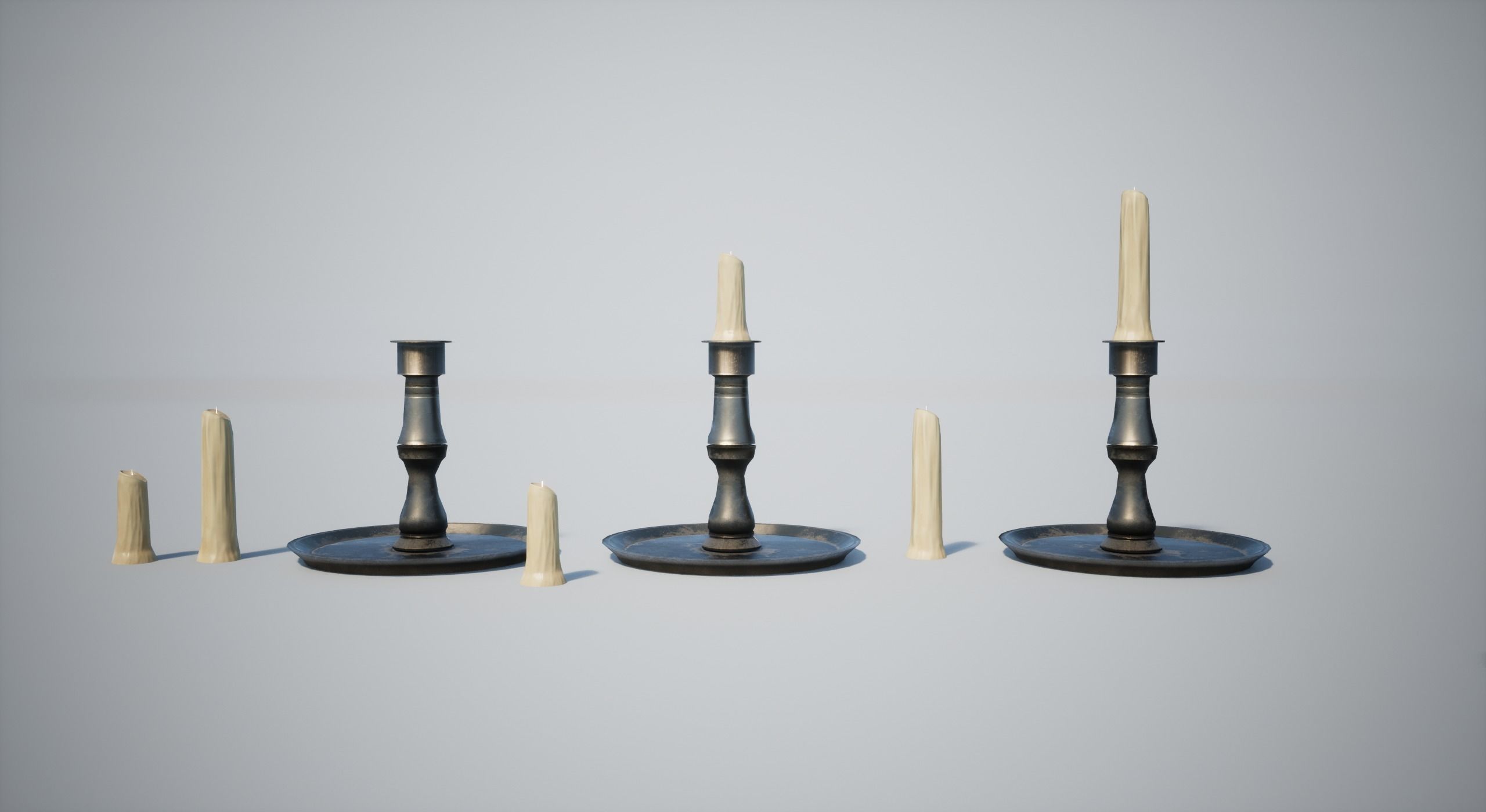 Candles Asset Pack Low-poly 3D model_8