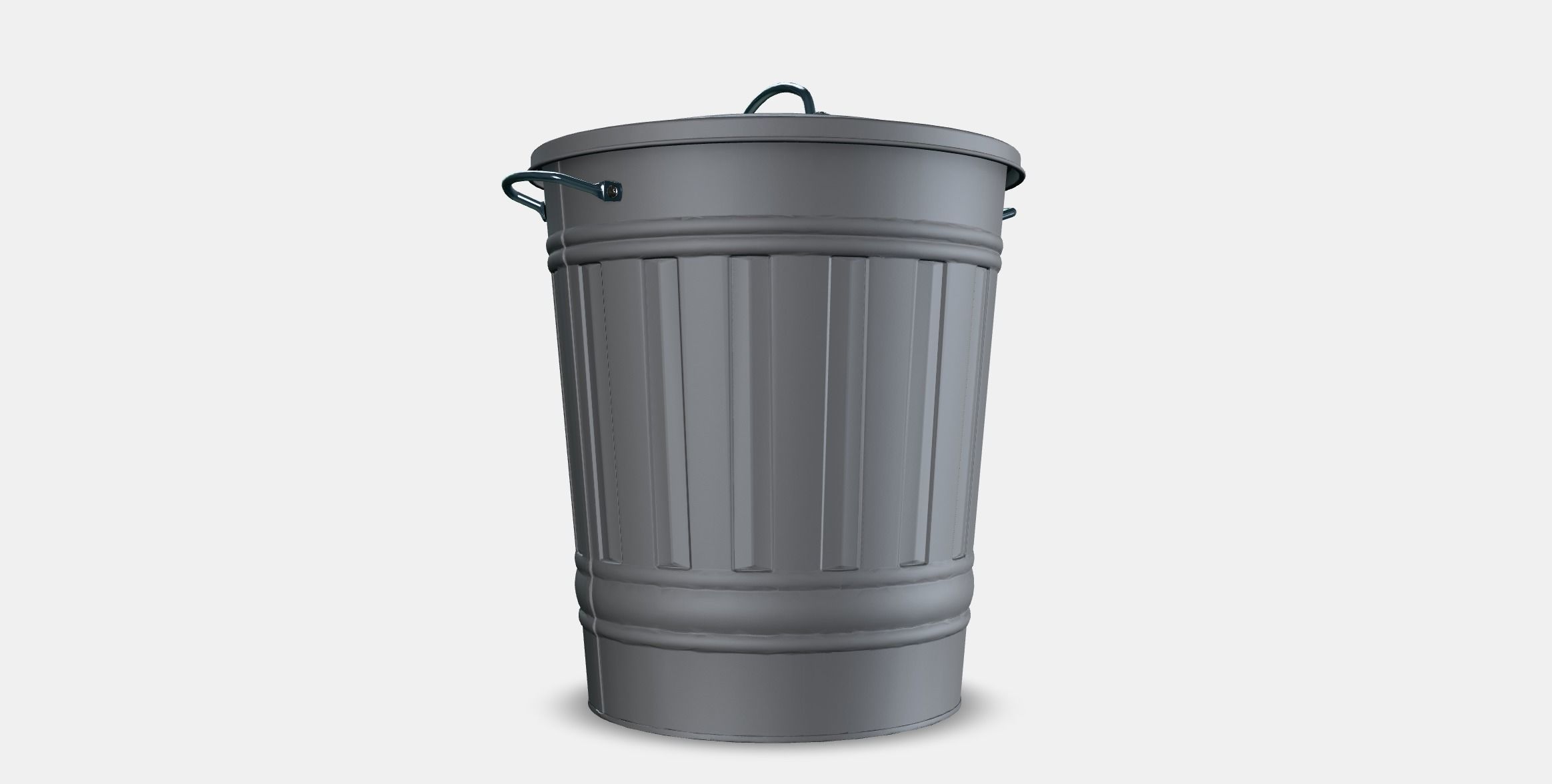 KNODD Bin with lid Low-poly 3D model_16