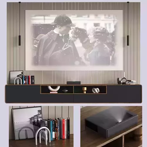 TV wall with Xiaomi laser projector