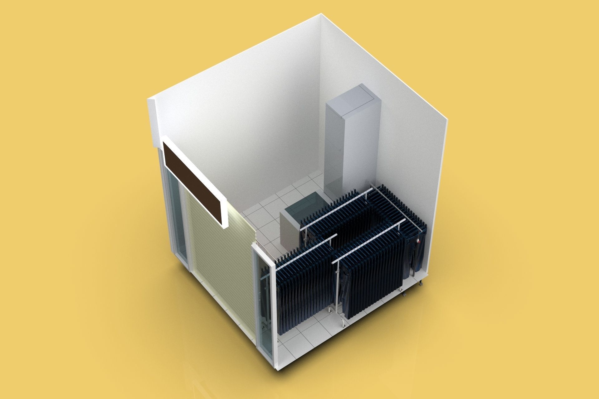 DRESS CLOTH SHOP STORE BOUTIQUE INTERIOR ROOM 3D model_5