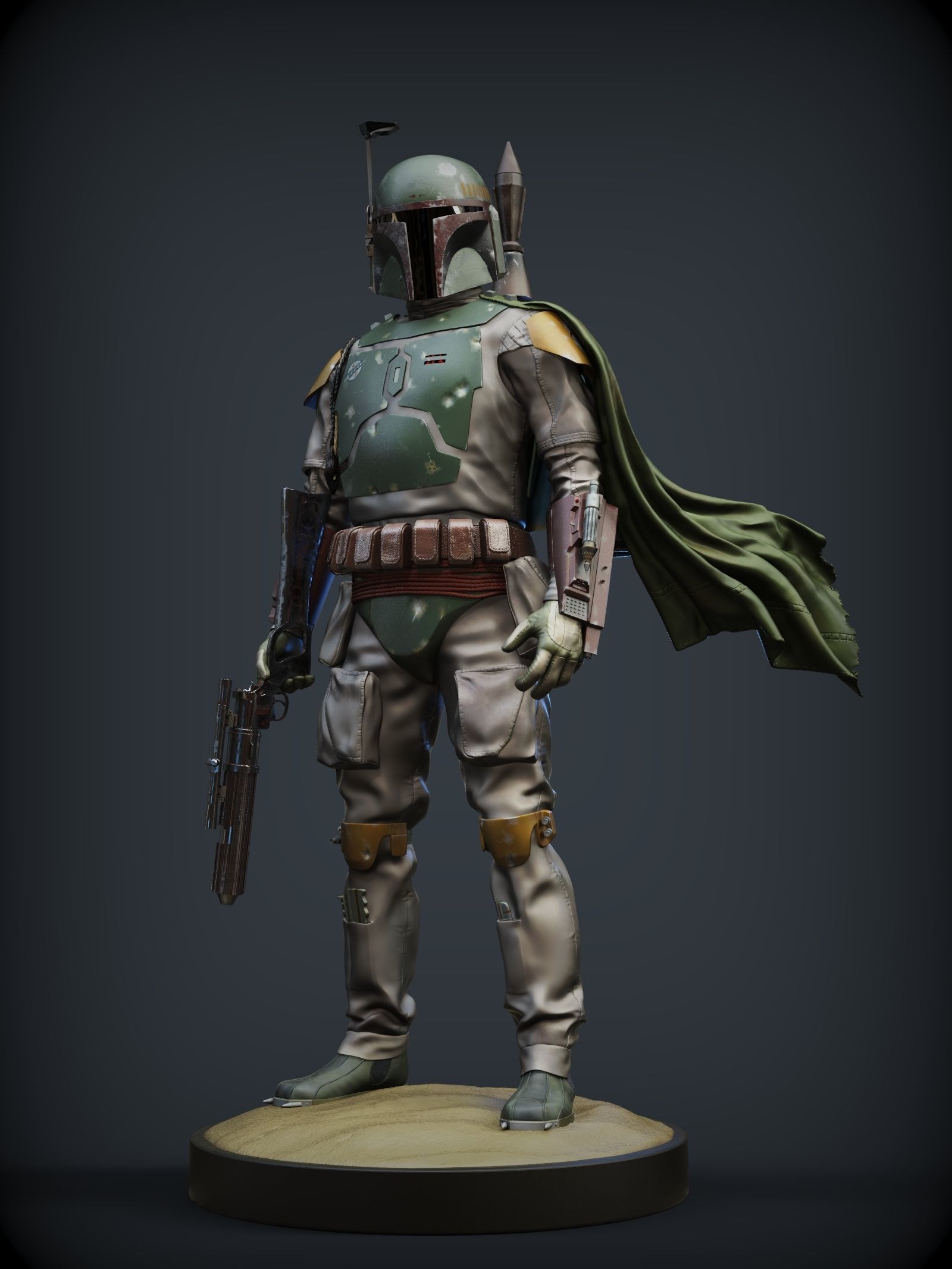 BOBA FETT ROTJ 3D print model_7