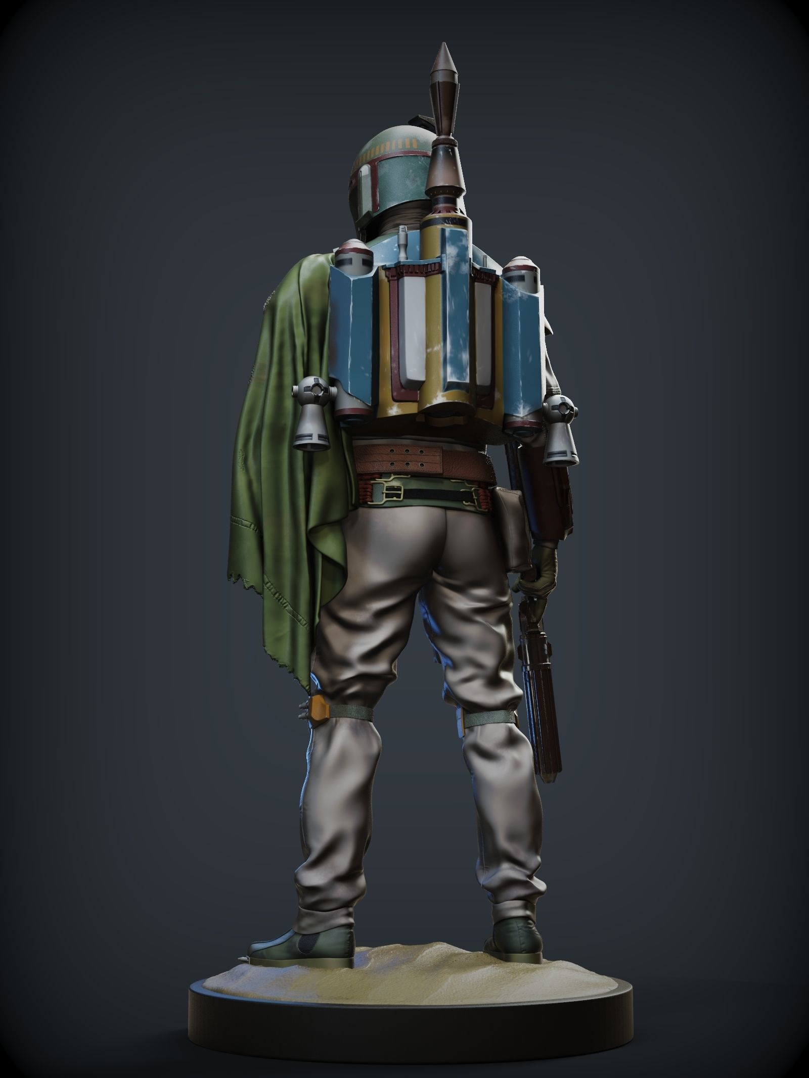 BOBA FETT ROTJ 3D print model_10