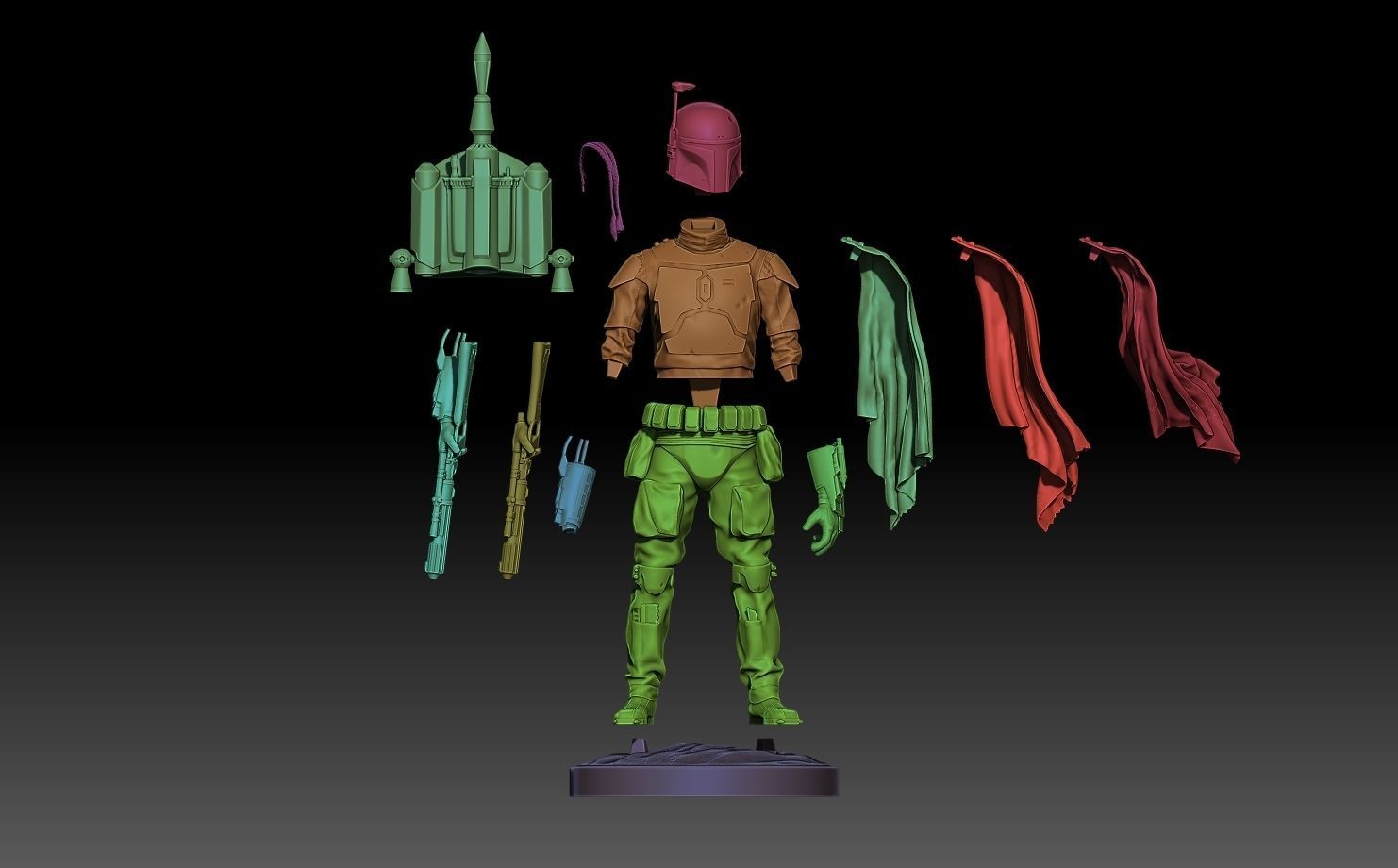 BOBA FETT ROTJ 3D print model_47