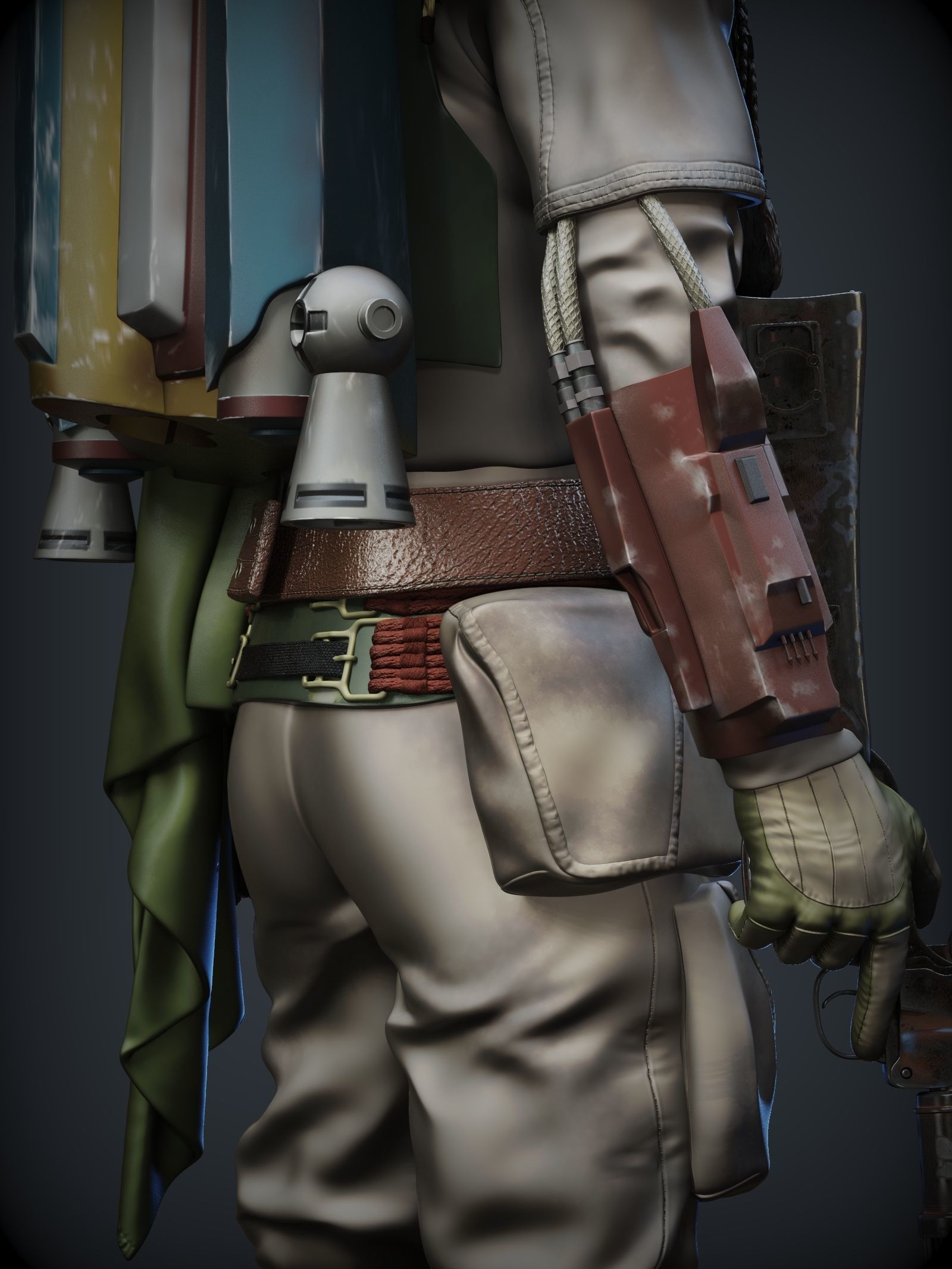 BOBA FETT ROTJ 3D print model_21