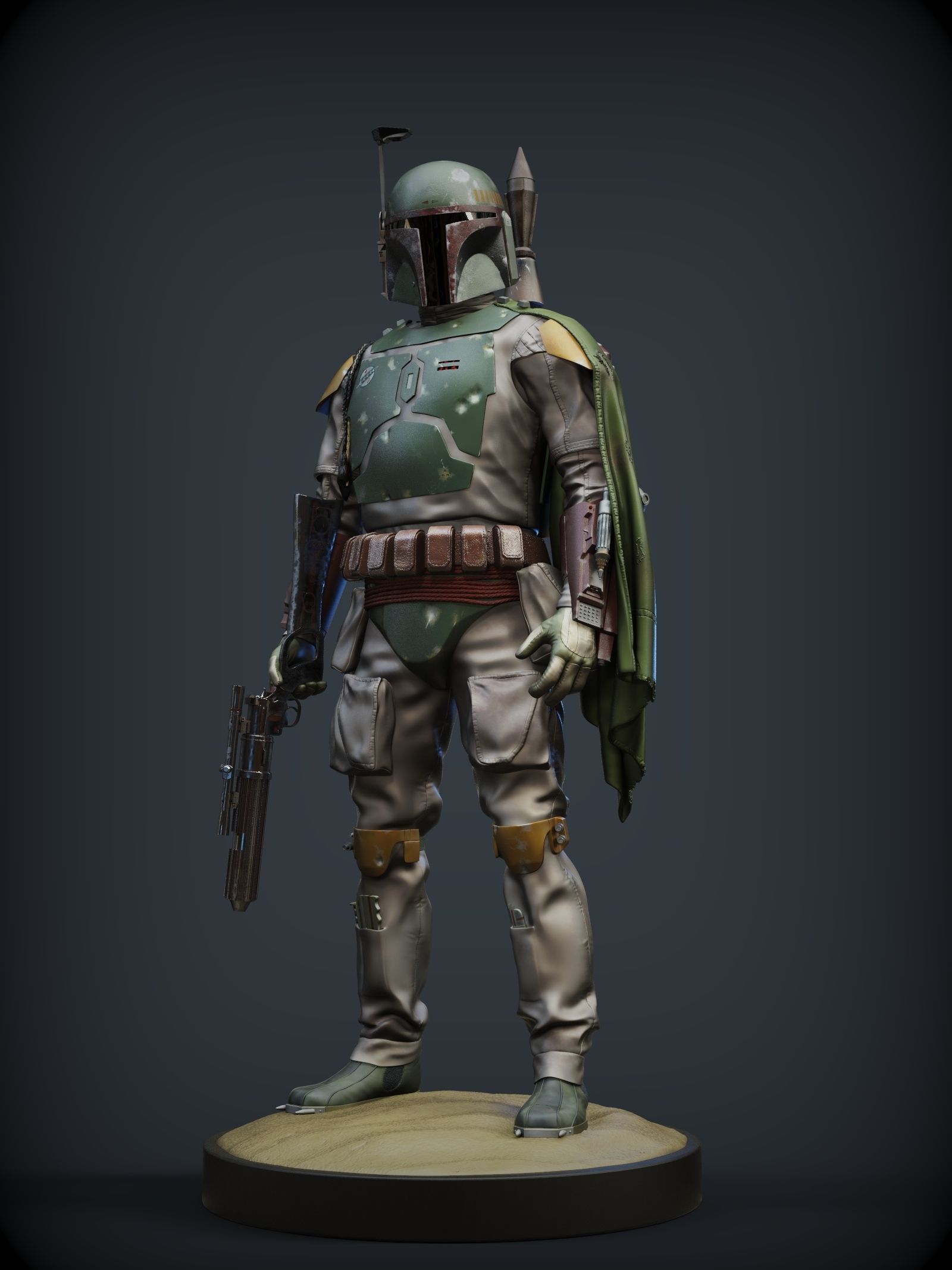 BOBA FETT ROTJ 3D print model_4